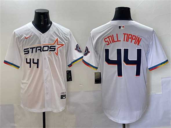 Mens Houston Astros #44 Still Tippin White 2025 City Connect Limited Stitched Jersey->houston astros->MLB Jersey